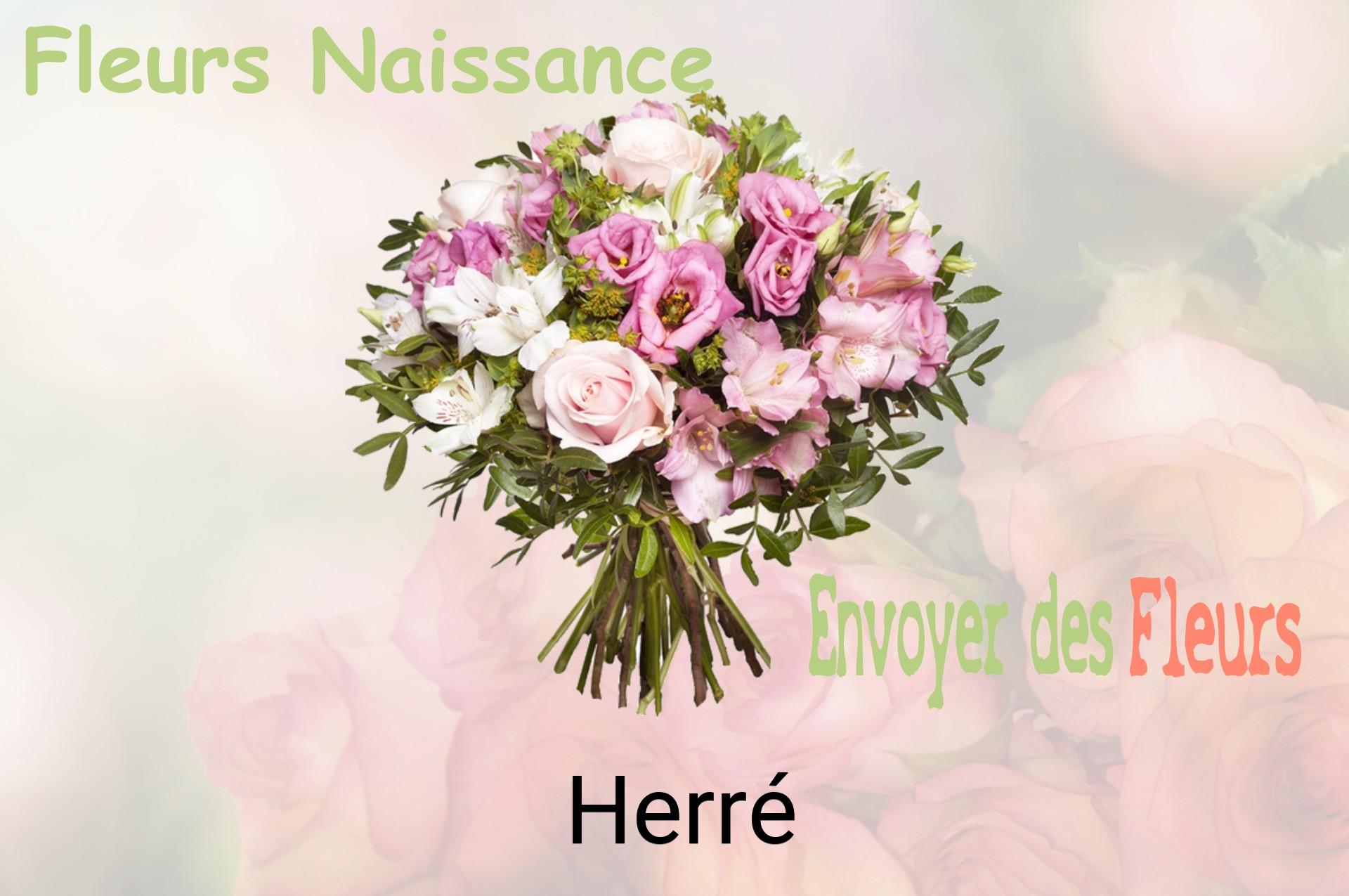 Bouquet de fleurs de naissance livré à Herré